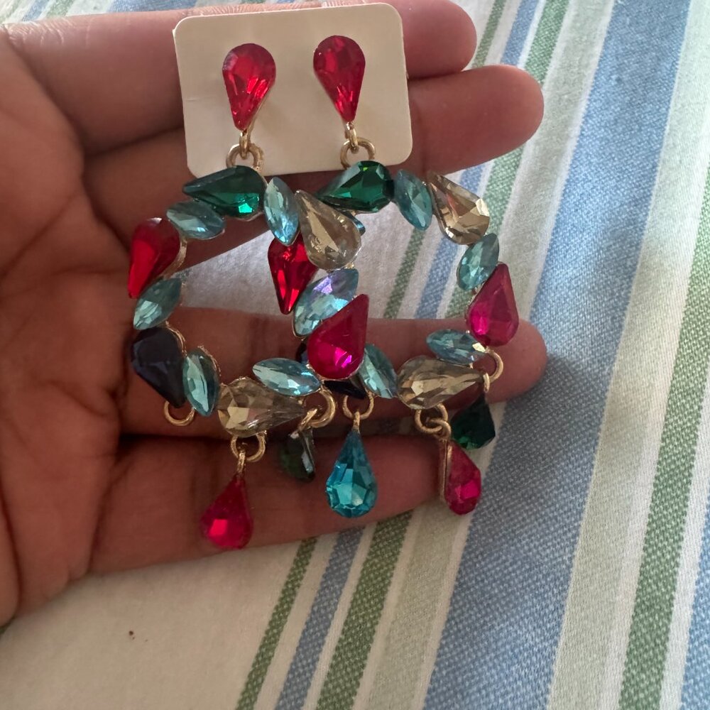 Statement Nyc Geometric Earrings Infinity Crystal… - image 3